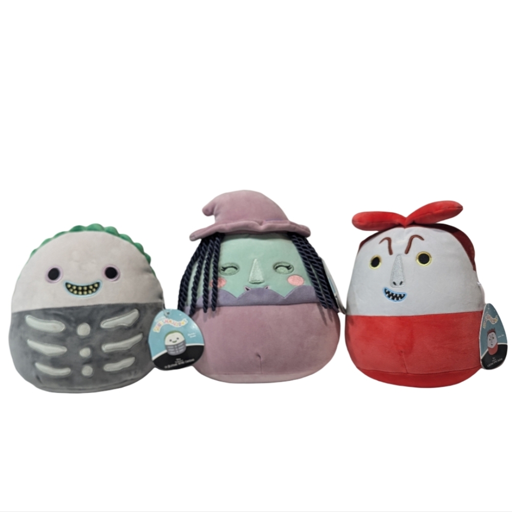 Nightmare Before Christmas 8in squishmellows.  Lot of 3